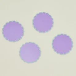 Acrylic Scalloped Coaster, Set of 4