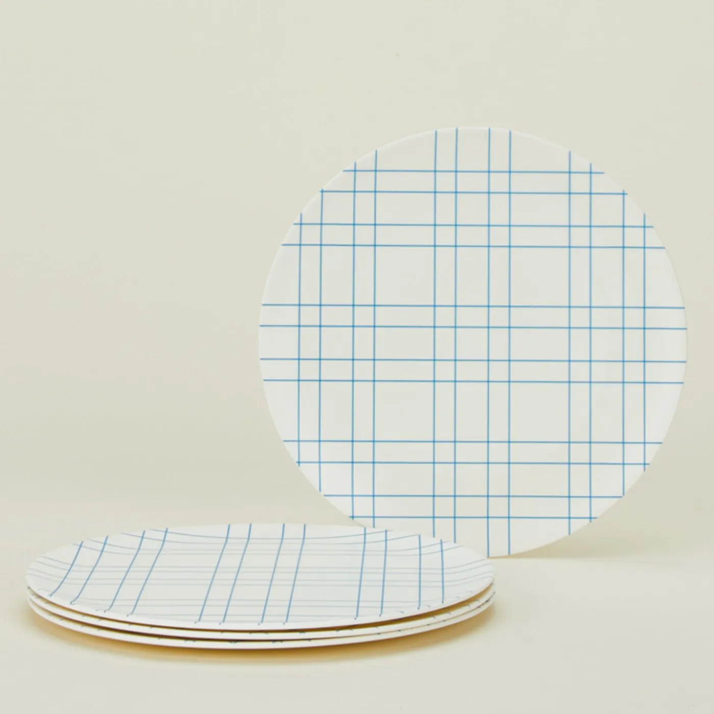 Bamboo Melamine Dinner Plate Set