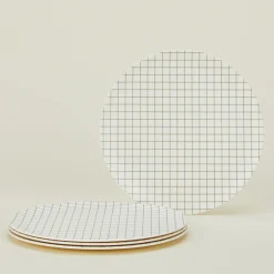 Bamboo Melamine Dinner Plate Set
