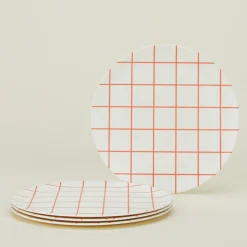 Bamboo Melamine Dinner Plate Set