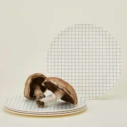 Bamboo Melamine Dinner Plate Set