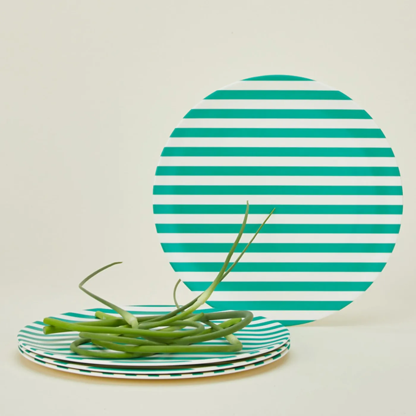 Bamboo Melamine Dinner Plate Set