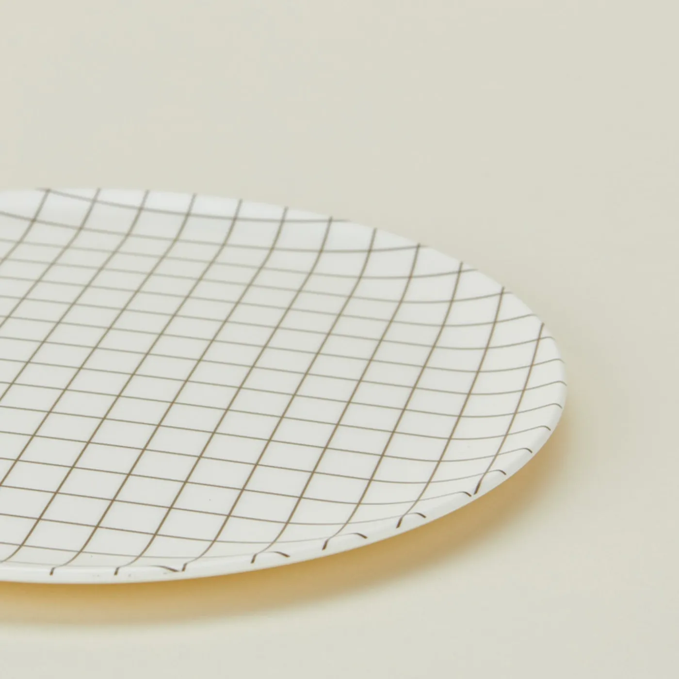 Bamboo Melamine Dinner Plate Set