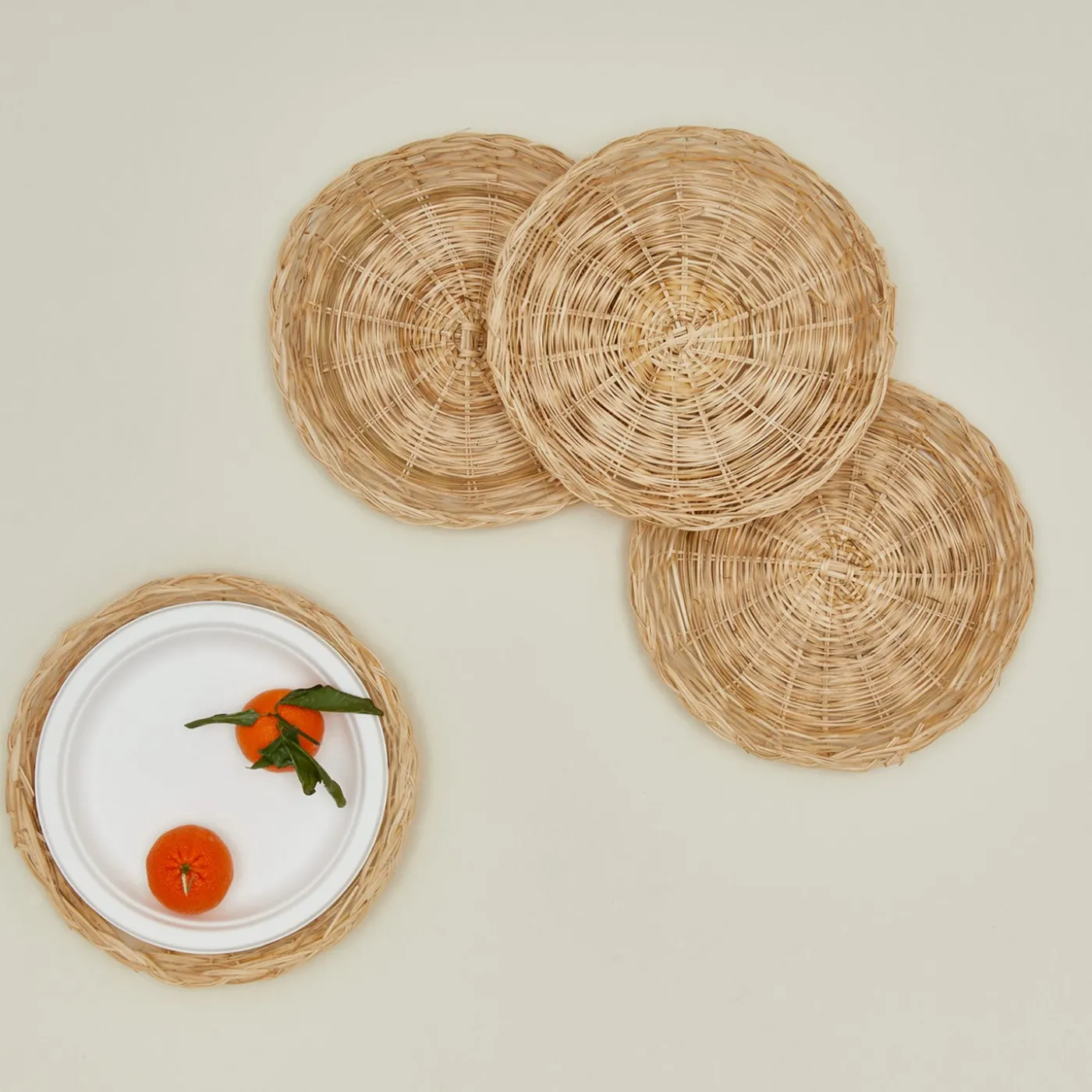 Bamboo Paper Plate Holders, Set of 4