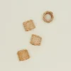 Basket Weave Napkin Ring, Set of 4