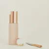 Beechwood Knives, Set of 5 + Block