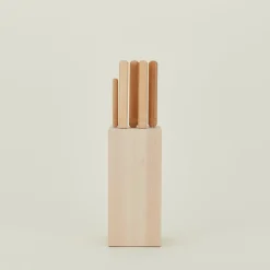 Beechwood Knives, Set of 5 + Block