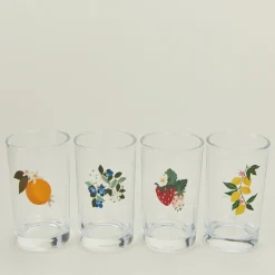 Berry & Citrus Juice Glasses, Set of 4