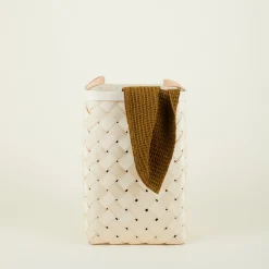 Birch + Leather Hamper