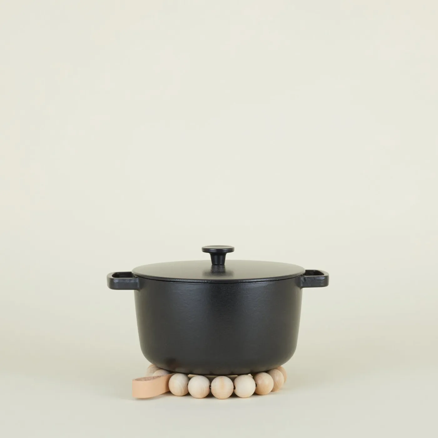 Birch + Leather Trivet