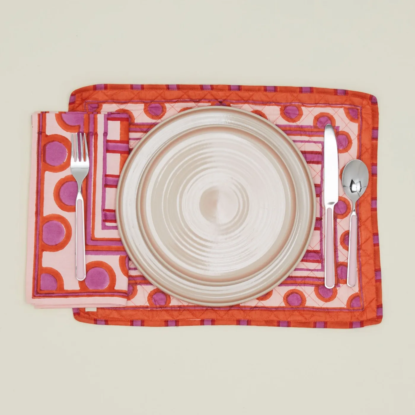 Block Printed Quilted Placemat