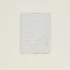 Chambray Linen Throw Blanket - White Stripe