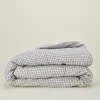 Checked Linen Duvet Cover
