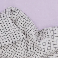 Checked Linen Duvet Cover