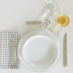 Checked Linen Napkin, Set of 4