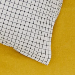 Checked Linen Pillowcase