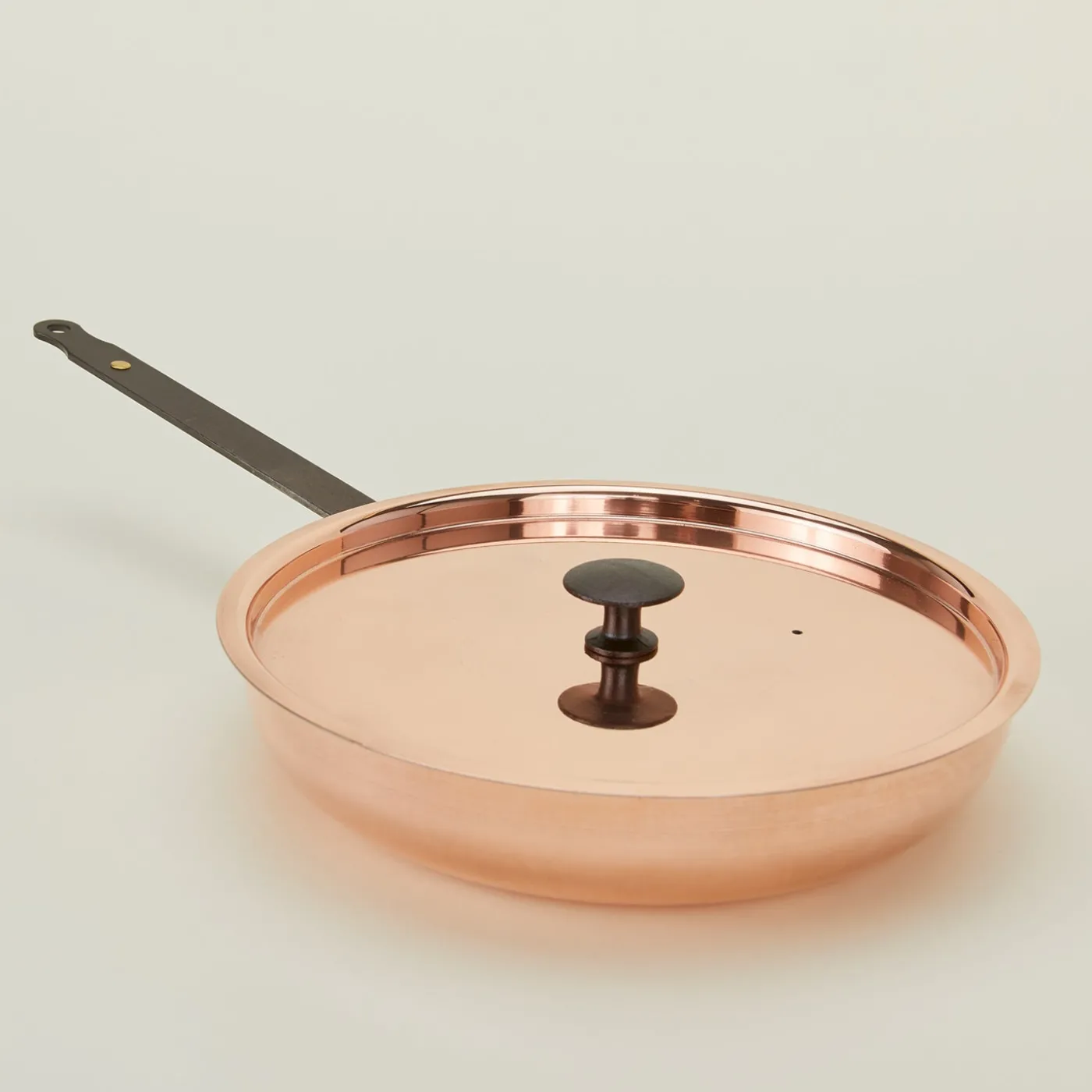 Copper Frying Pan with Lid