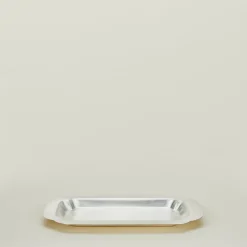 Decorative Edge Rectangular Silver Tray