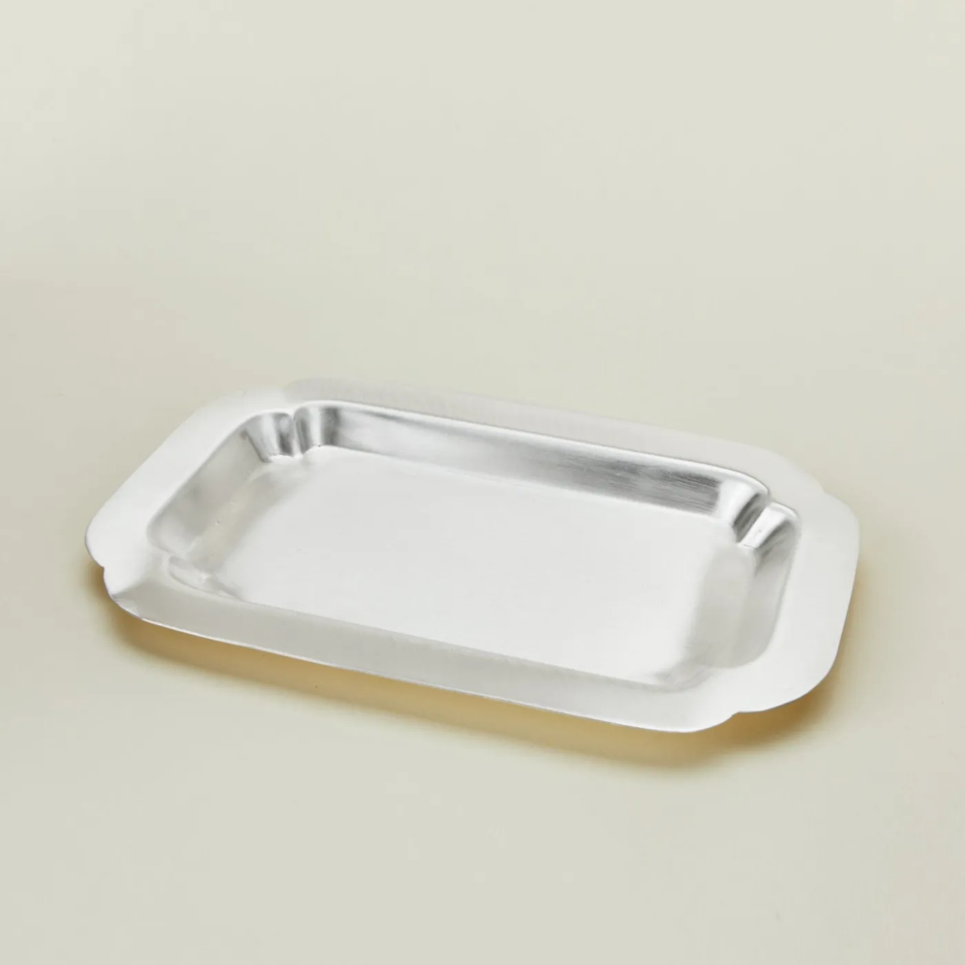 Decorative Edge Rectangular Silver Tray