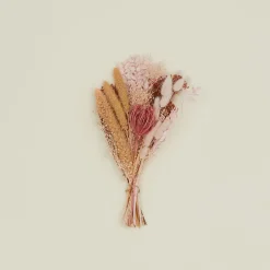 Dried Floral Bouquet - Pink + Coral
