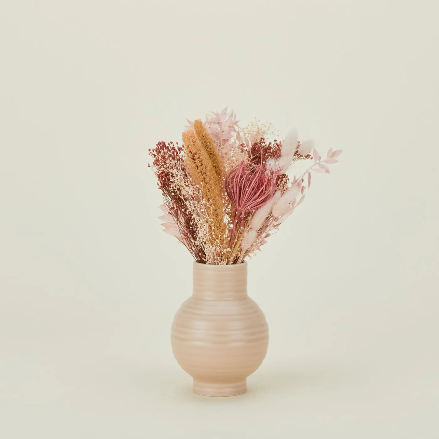 Dried Floral Bouquet - Pink + Coral