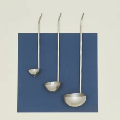 Forged Pewter Ladle, Set of 3