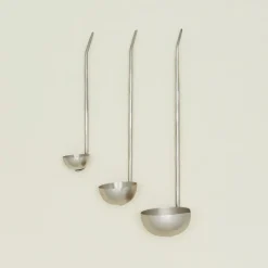 Forged Pewter Ladle, Set of 3