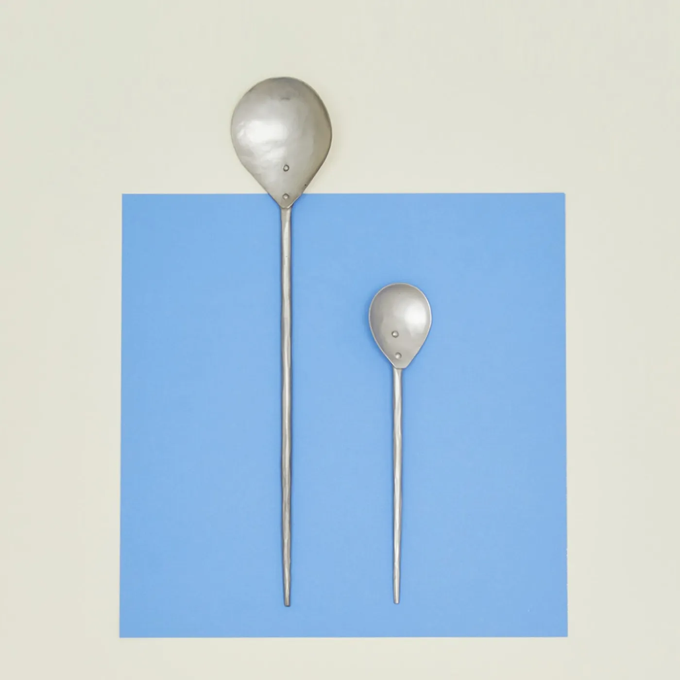 Forged Pewter Stir Spoon, Set of 2