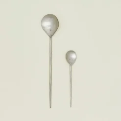 Forged Pewter Stir Spoon, Set of 2