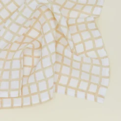 Hand Block Grid Napkin, Set of 2