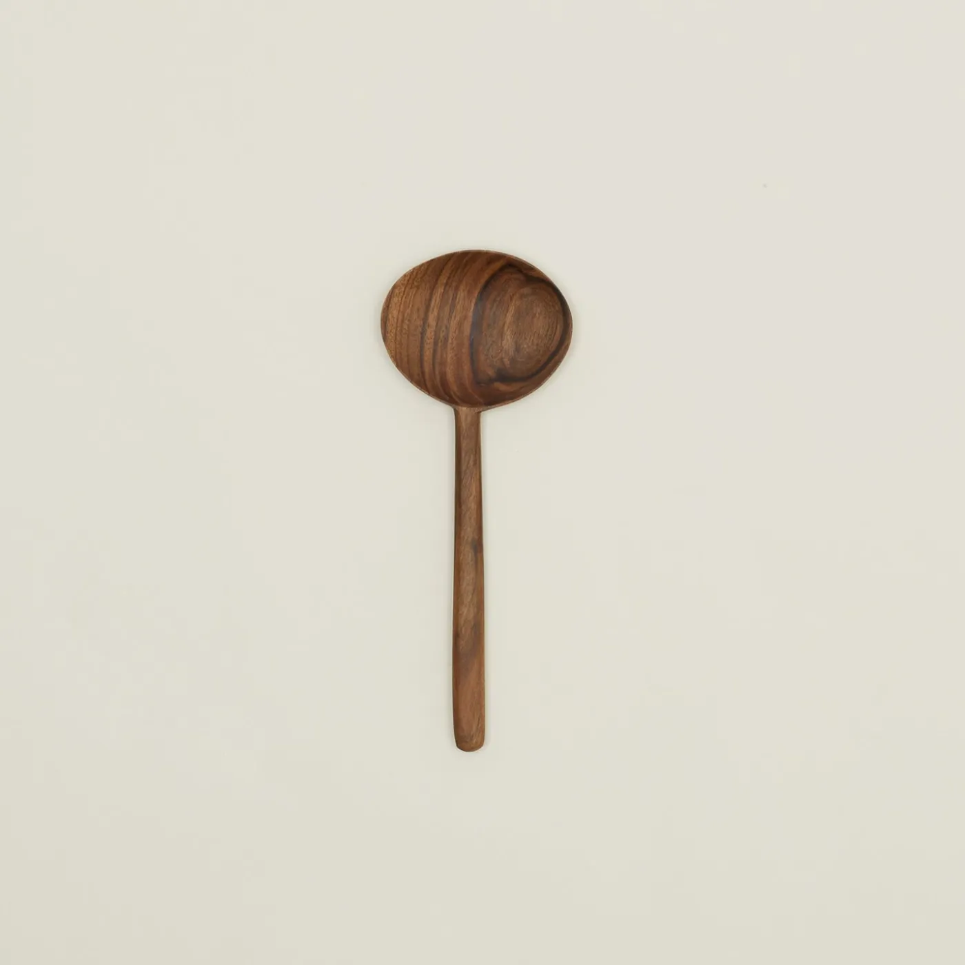 Hand Carved Walnut Oval Spoon