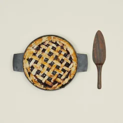 Hand Carved Walnut Pie Server