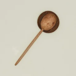 Hand Carved Walnut Spoon Rest