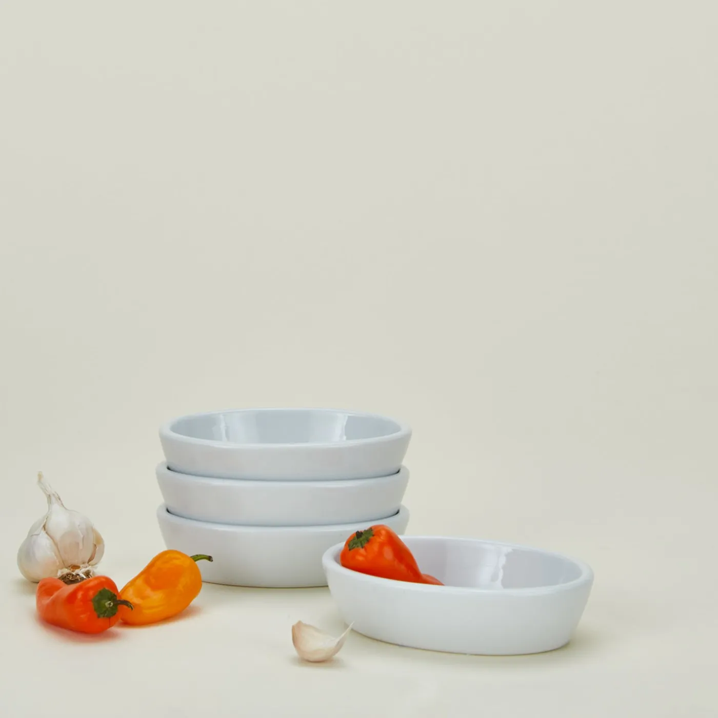 Individual Deep Oval Baker, Set of 4