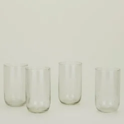 Large Seeded Glass, Set of 4
