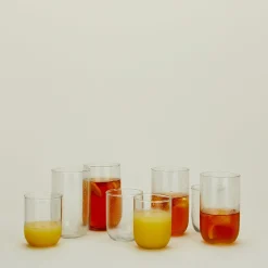 Large Seeded Glass, Set of 4