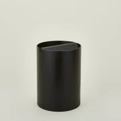 Lidded Wooden Wastebasket