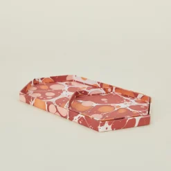 Marbleized Hexagon Tray, Set of 2
