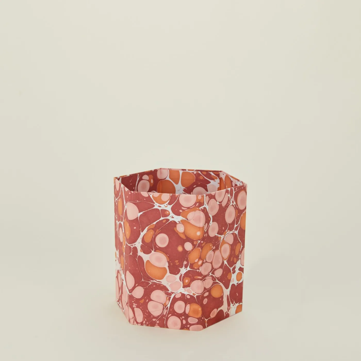 Marbleized Hexagon Wastebasket