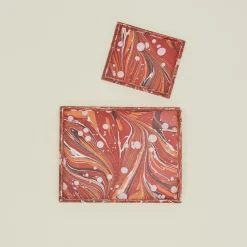 Marbleized Scalloped Tray, Set of 2