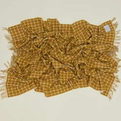 Merino Wool Check Throw