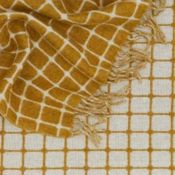Merino Wool Check Throw