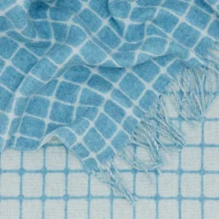 Merino Wool Check Throw