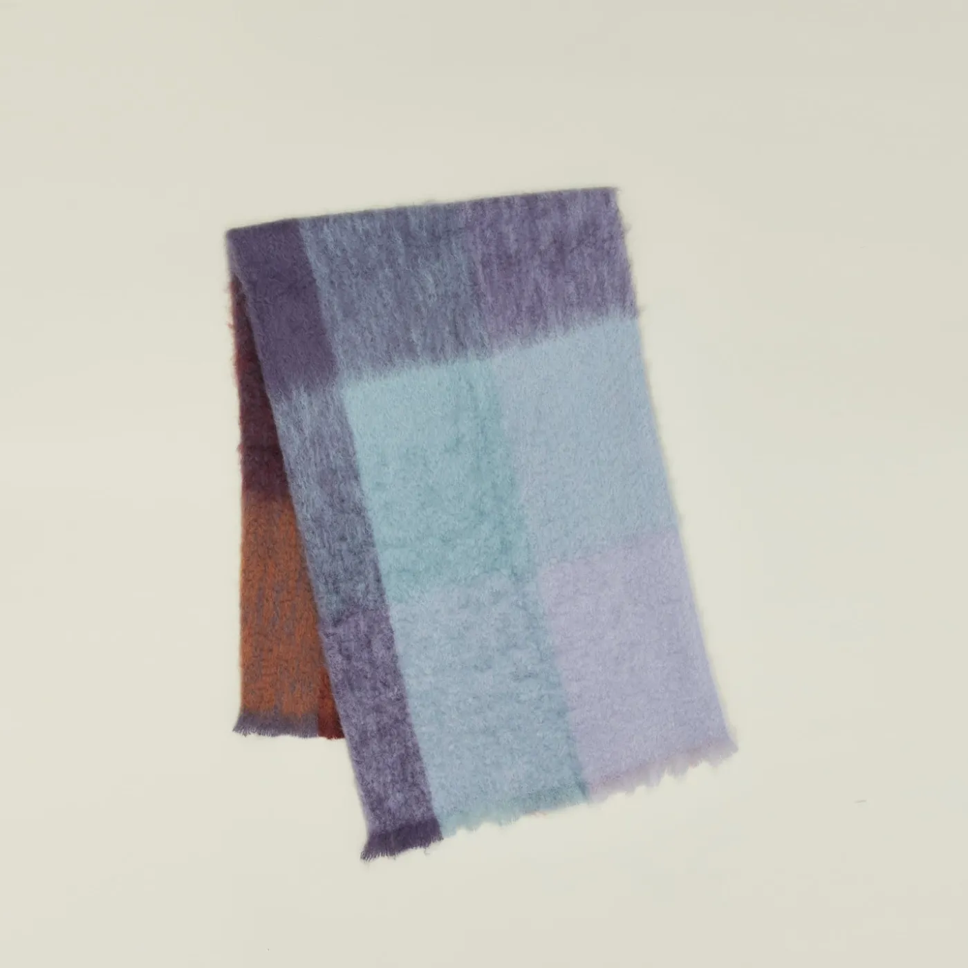 Plaid Mohair Throw