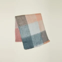 Plaid Mohair Throw
