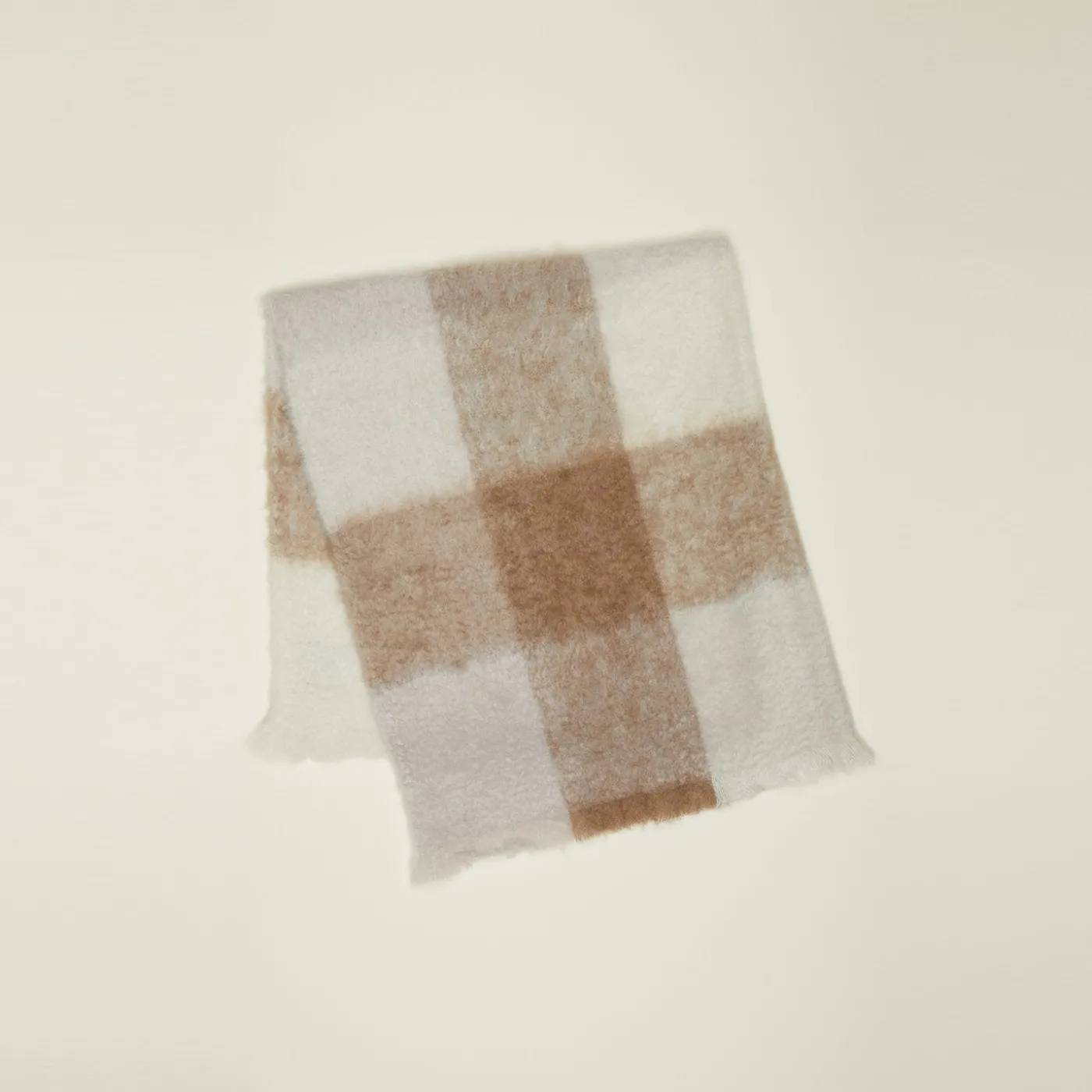 Plaid Mohair Throw