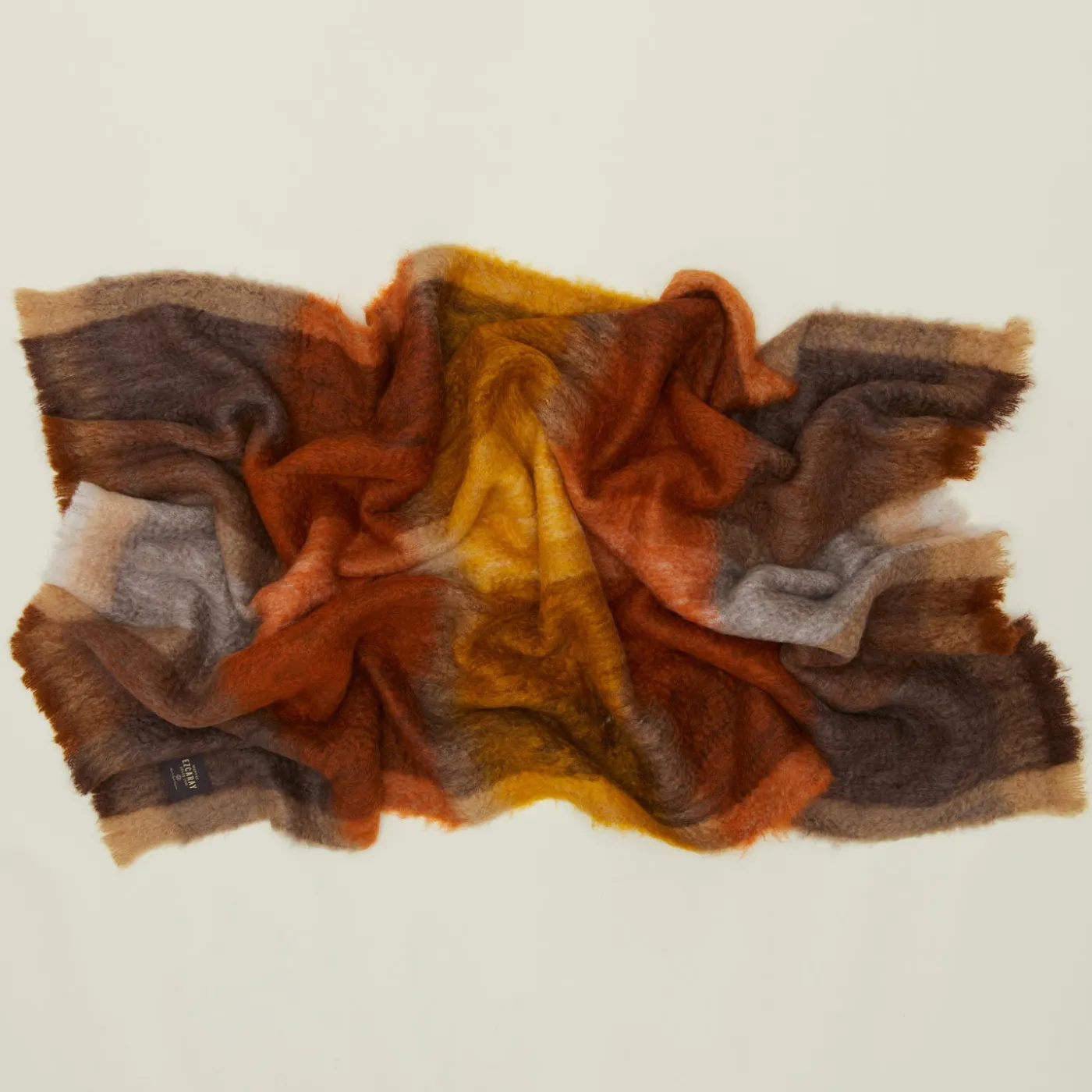 Plaid Mohair Throw