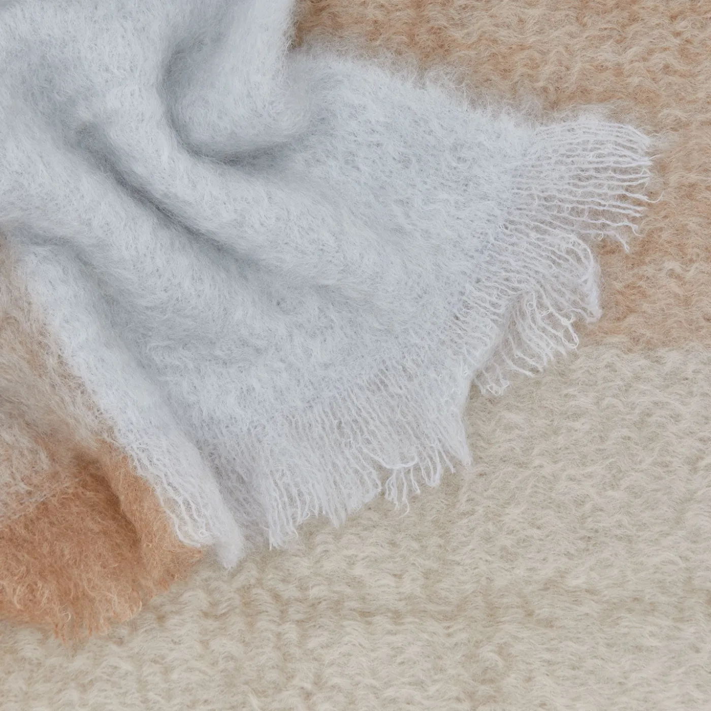 Plaid Mohair Throw