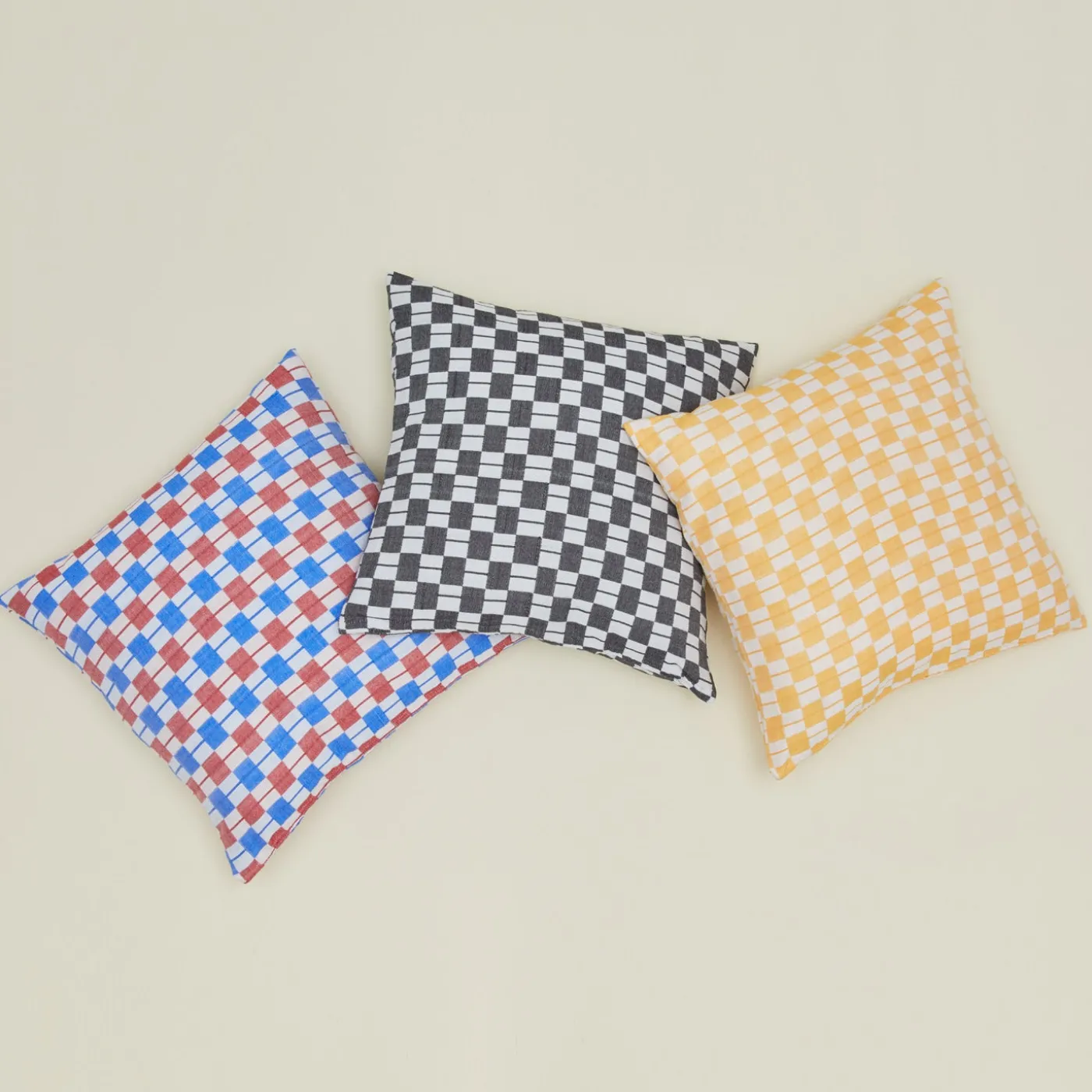 Quilted Checkered Pillow Cover
