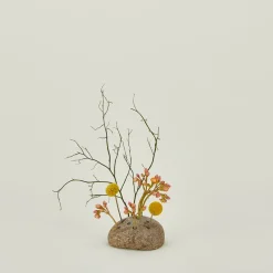 River Rock Round Ikebana Vase
